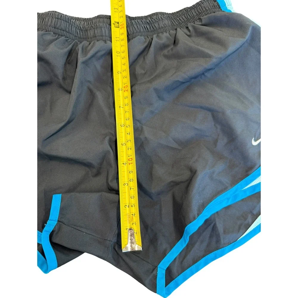 Nike Dri-FIT Tempo Running Shorts Womens Large Black Blue Mesh Athletic Gym L